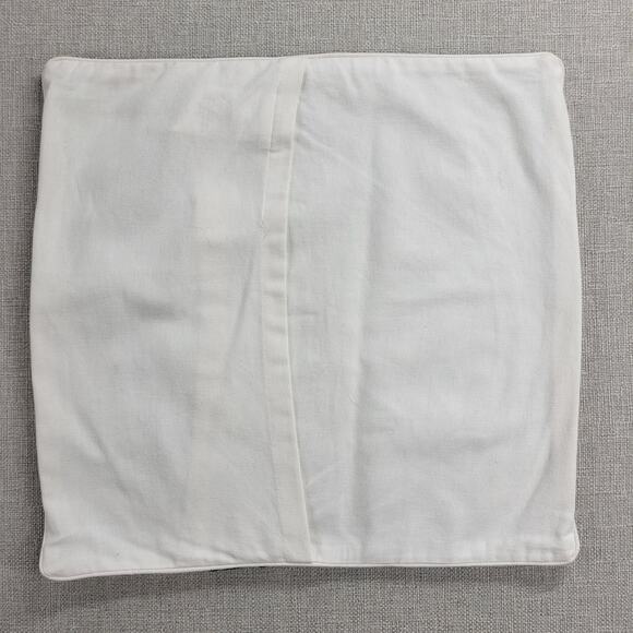 Pottery Barn Kids Pillowcase 16x16 Blue Beaded Octopus Embroidered Cotton Square - Picture 8 of 15